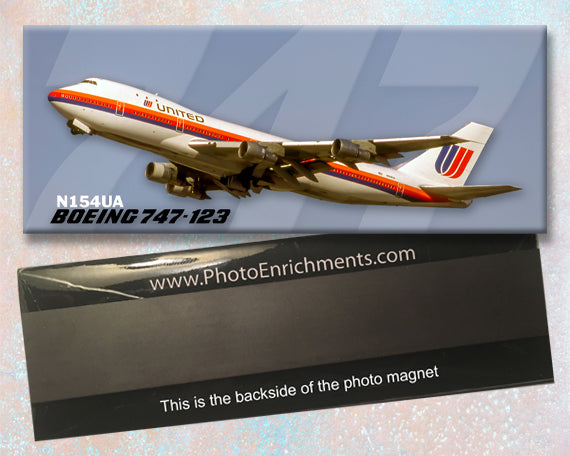United Airlines Boeing 747-123 Fridge Magnet (PMT1684)