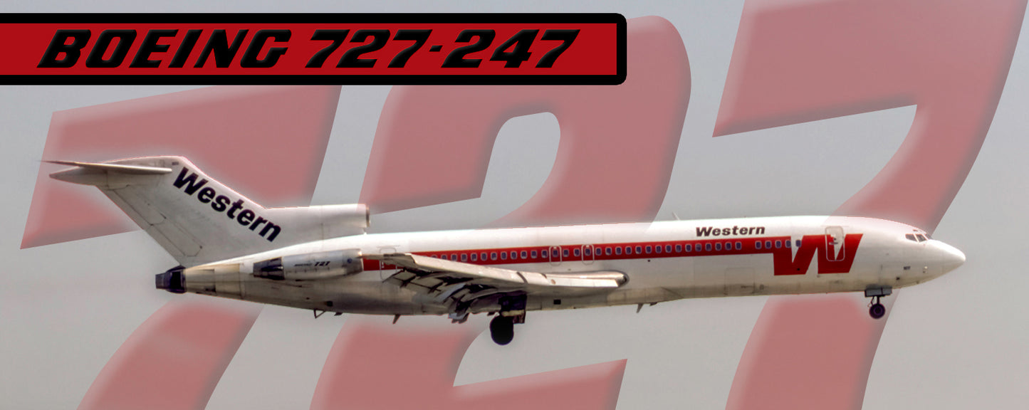 Western Airlines Boeing 727-247 Fridge Magnet (PMT1691)