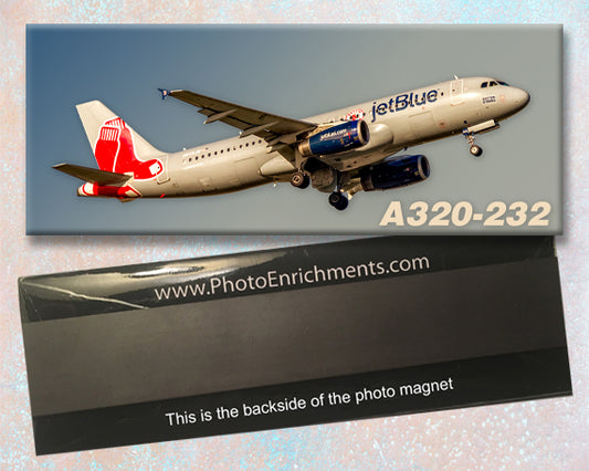 JetBlue  Airbus A320-232 Boston Strong Red Sox Colors Fridge Magnet (PMT1711)