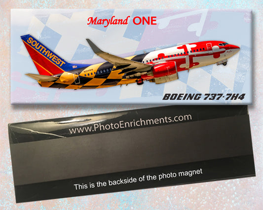 Southwest Airlines Boeing 737-7H4 Maryland One Colors Fridge Magnet (PMT1721)