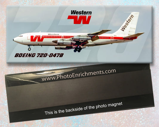 Western Airlines Boeing 720-047B Fridge Magnet (PMT1722)