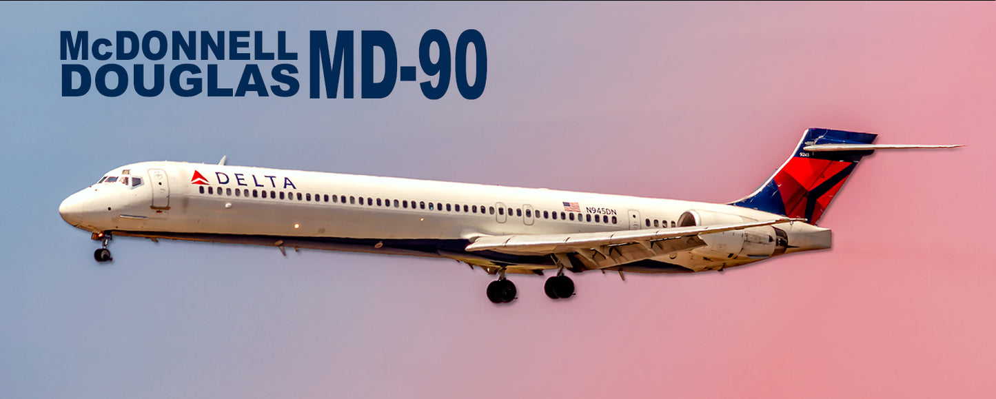 Delta Air Lines 2007 Colors MD-90-30 Fridge Magnet (PMT1731)