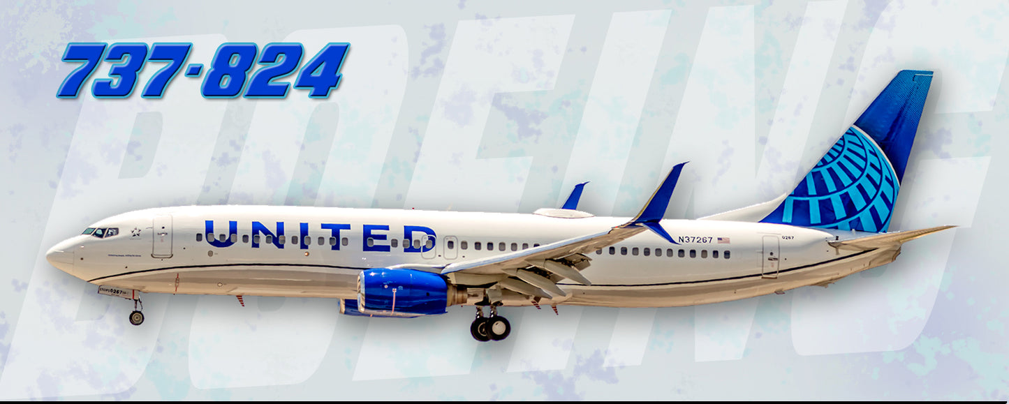 United Airlines Boeing 737-824 2019 Colors Fridge Magnet (PMT1745)