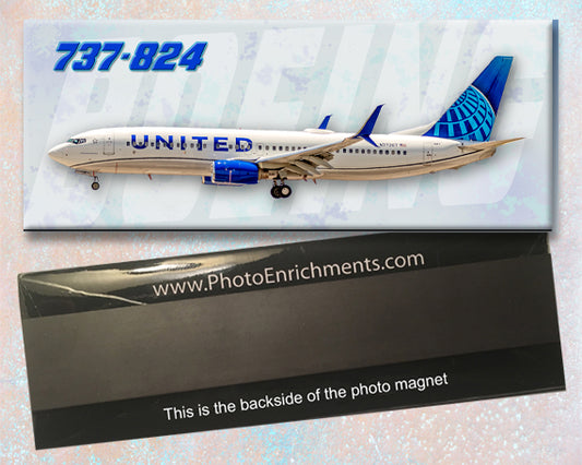 United Airlines Boeing 737-824 2019 Colors Fridge Magnet (PMT1745)