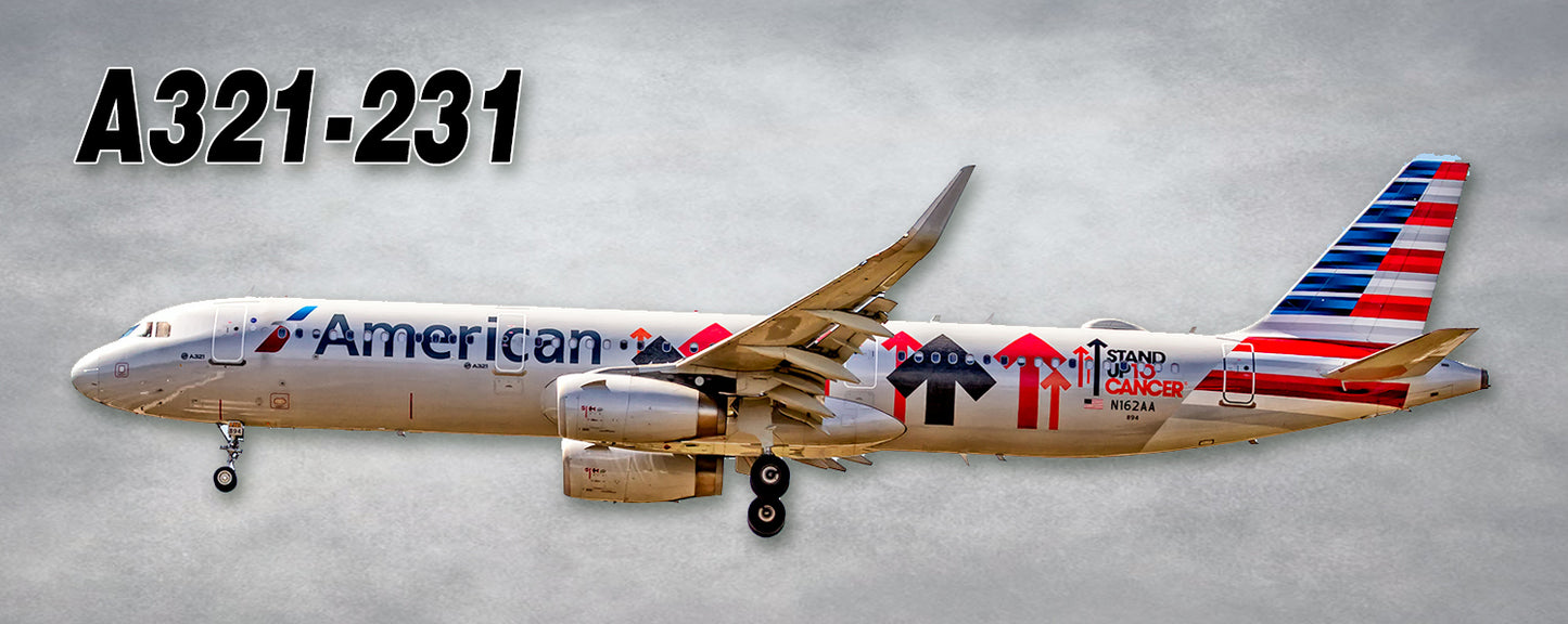 American Airlines A321 Stand Up 2 Cancer Fridge Magnet (PMT1751)