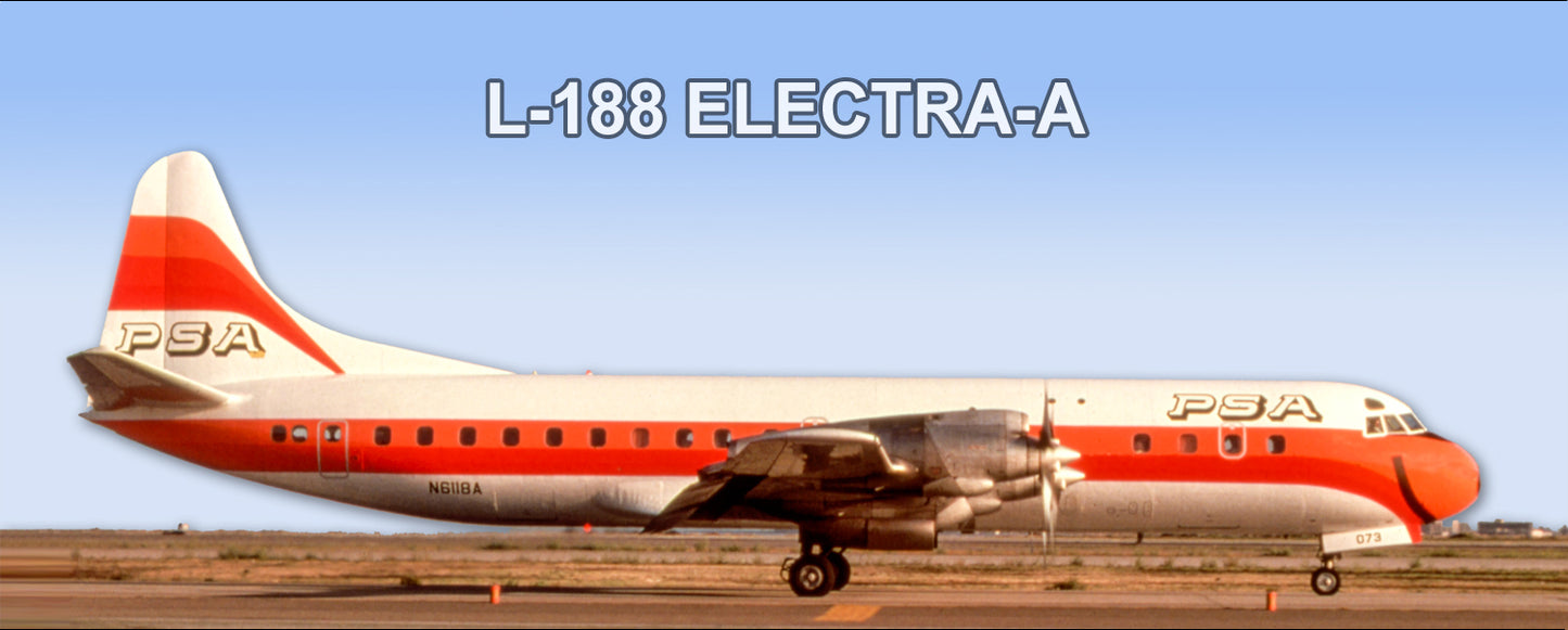 PSA Airlines N6118A L-188 Electra-A Fridge Magnet (PMT1759)