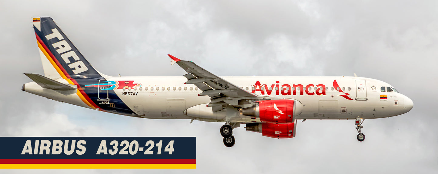 Avianca Airlines TACA Colors Airbus A320 Fridge Magnet (PMT1805)