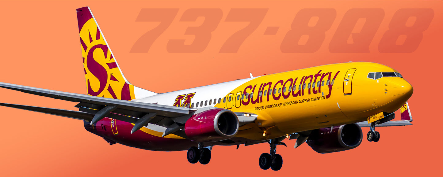Sun Country Airlines Boeing 737-8Q8 Fridge Magnet (PMT1812)