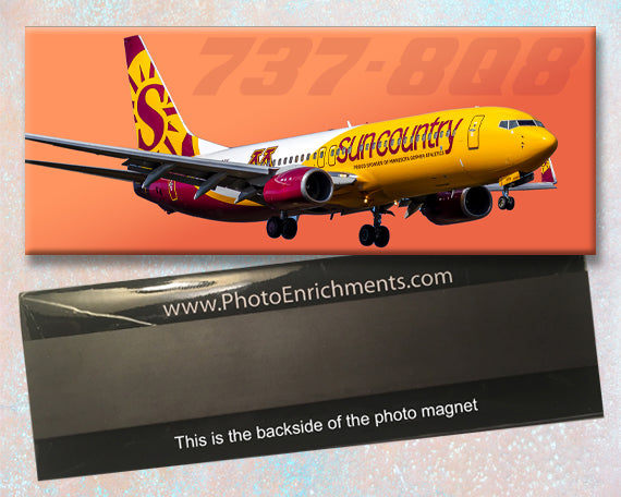 Sun Country Airlines Boeing 737-8Q8 Fridge Magnet (PMT1812)