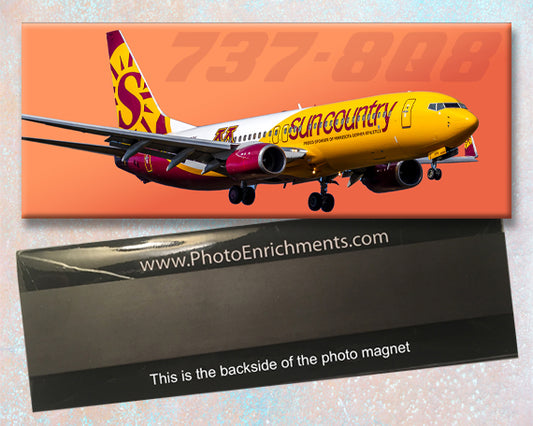 Sun Country Airlines Boeing 737-8Q8 Fridge Magnet (PMT1812)