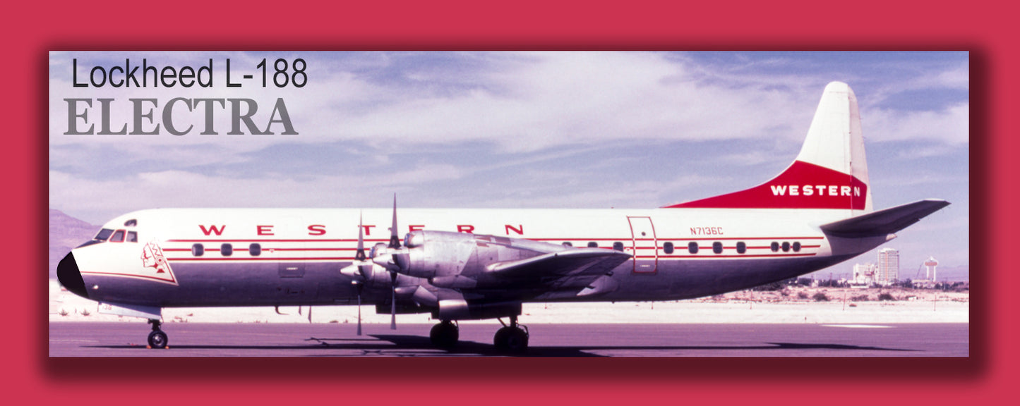Western Airlines Lockheed L-188 Electra Fridge Magnet (PMT1820)