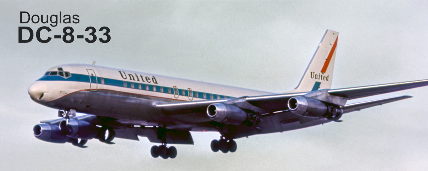 United Airlines Douglas DC-8-33 Fridge Magnet (PMT1823
