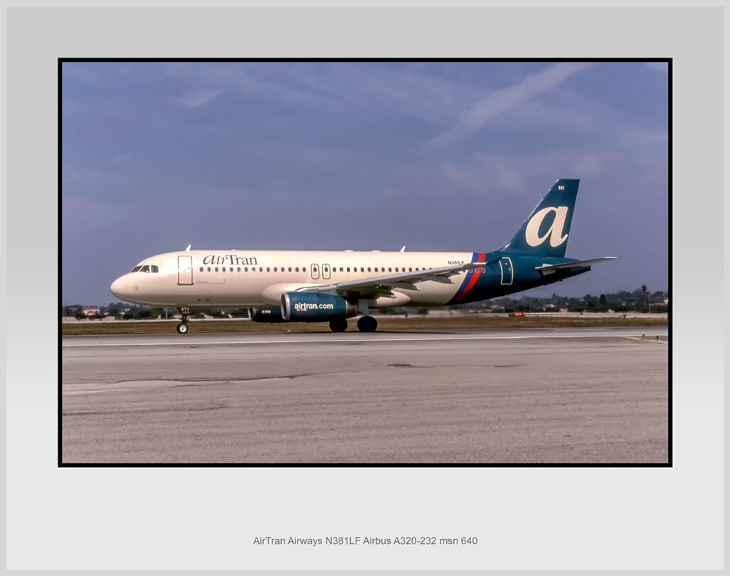 AirTran Airways Airbus A320-232 Color Photograph (T172LGJC11X14)