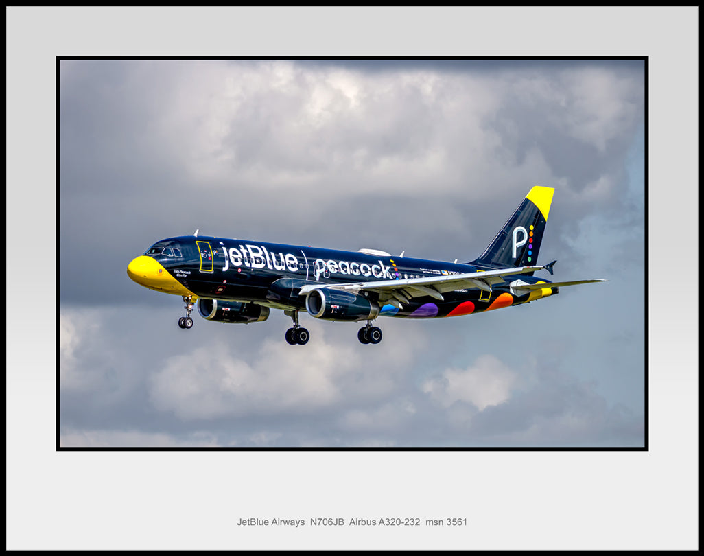 JetBlue Airways N506JB Airbus A320 11" X 14" Color Photograph (T250LAJM11X14)