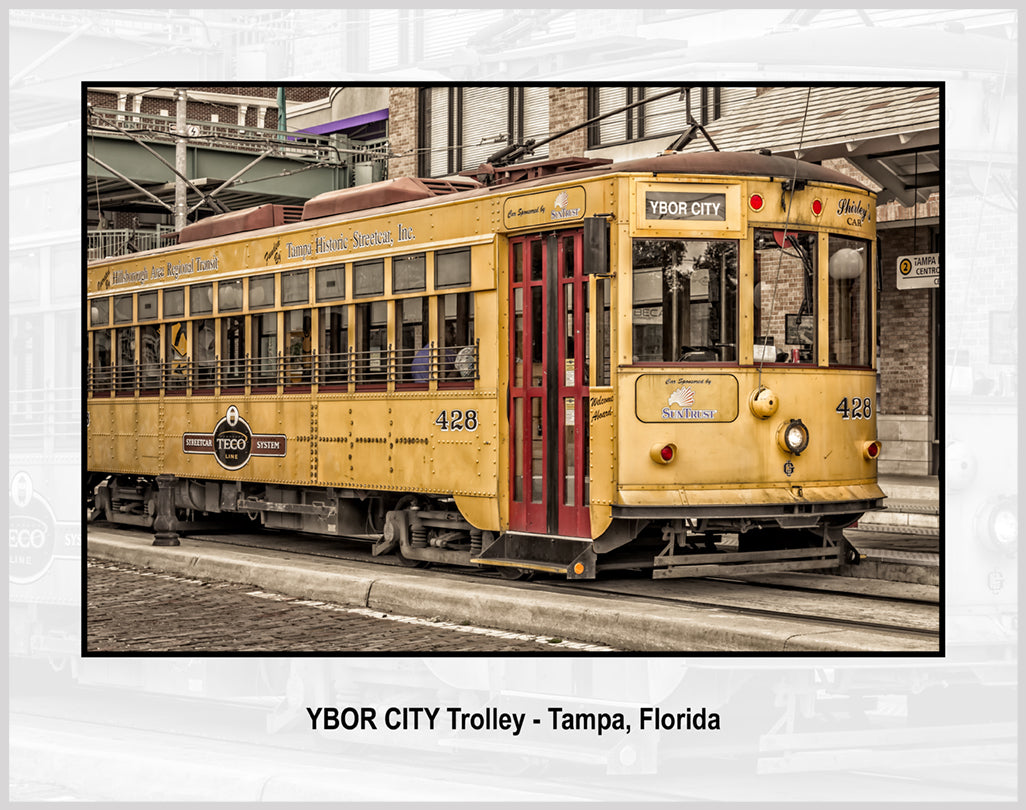 Ybor City Trolley Color Photograph (TPA2012042811X14)