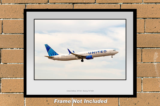 United Airlines N71441 Boeing 737-924 Color Photograph (UA034RAJM11X14)