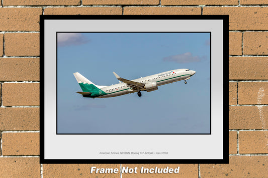 American Airlines Boeing 737-823 Reno Heritage Color Photograph (UU124RAJM11X14)