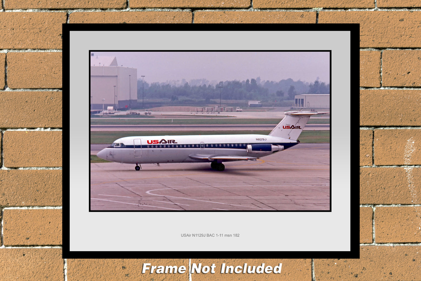 USAir 1970s Colors BAC 1-11 Color Photograph (V015LGJC11X14)