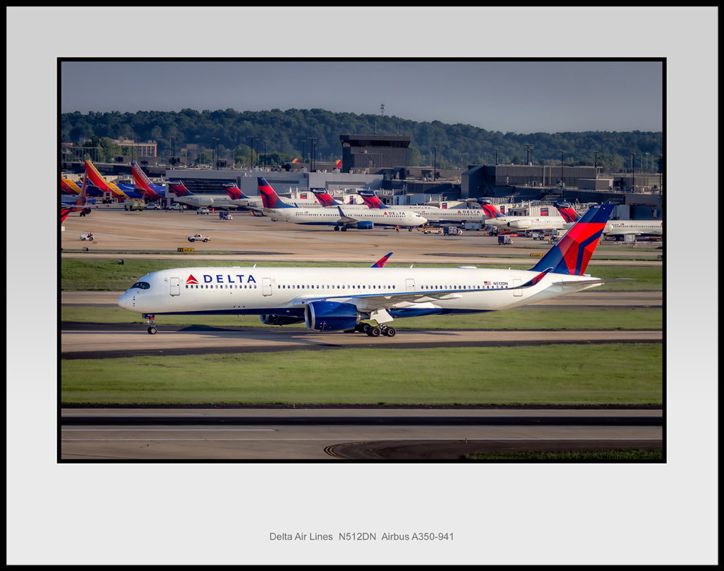 Delta Air Lines Airbus A350-941 11" x 14" Color Photograph (XB003LGJM11X14)