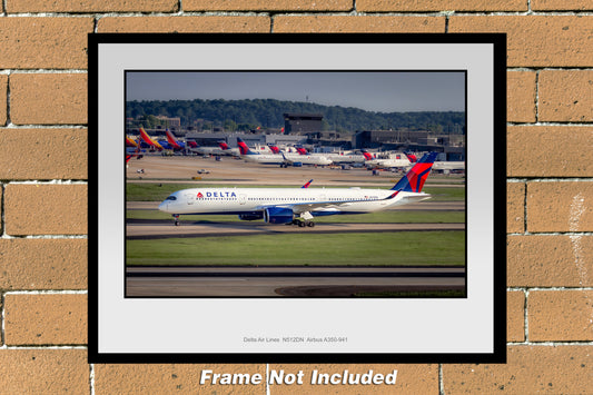 Delta Air Lines Airbus A350-941 11" x 14" Color Photograph (XB003LGJM11X14)