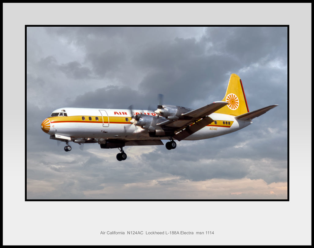 Air California Lockheed L-188A Electra Color Photograph (Z010LAJC11X14)
