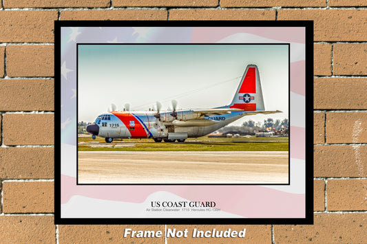 US Coast Guard Hercules HC-130H Color Photograph (ZA002LGJM11X14)