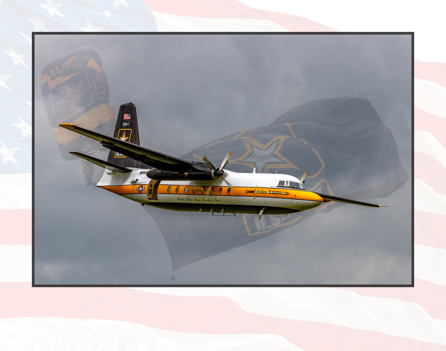 Golden knight C-31A 11"x 14" color military photograph