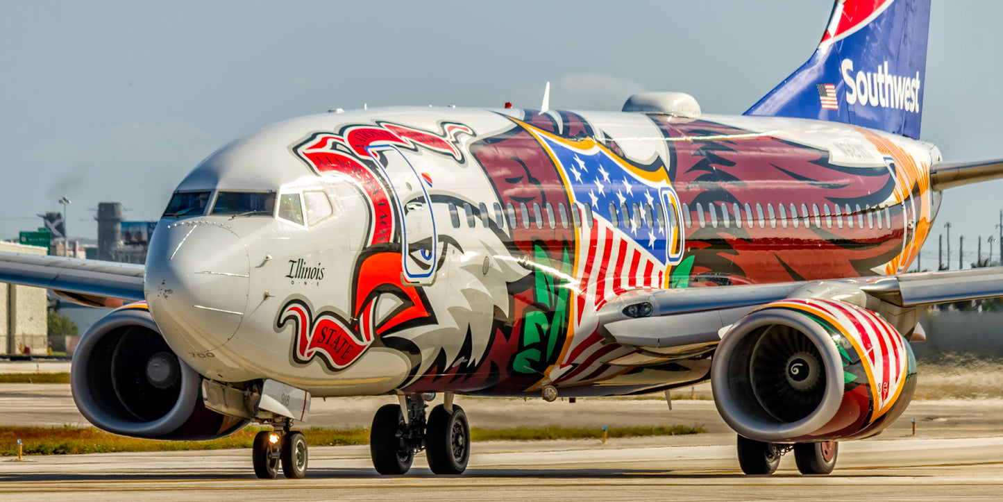 Southwest Airlines Illinois One Boeing 737-7H4 Color Photograph (APPM10059)