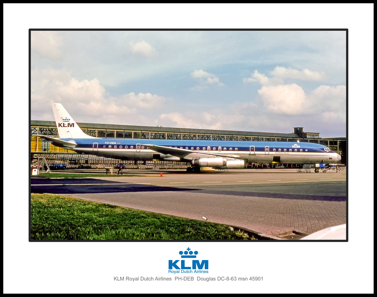 KLM Royal Dutch Airlines Douglas DC-8 Color Photograph (B006RGJC11X14)