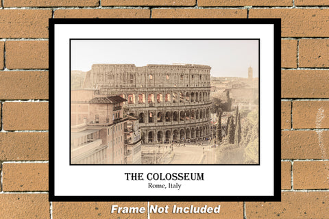 The Colosseum Rome Italy Sepia Color Photograph (FCO19122580411x14)