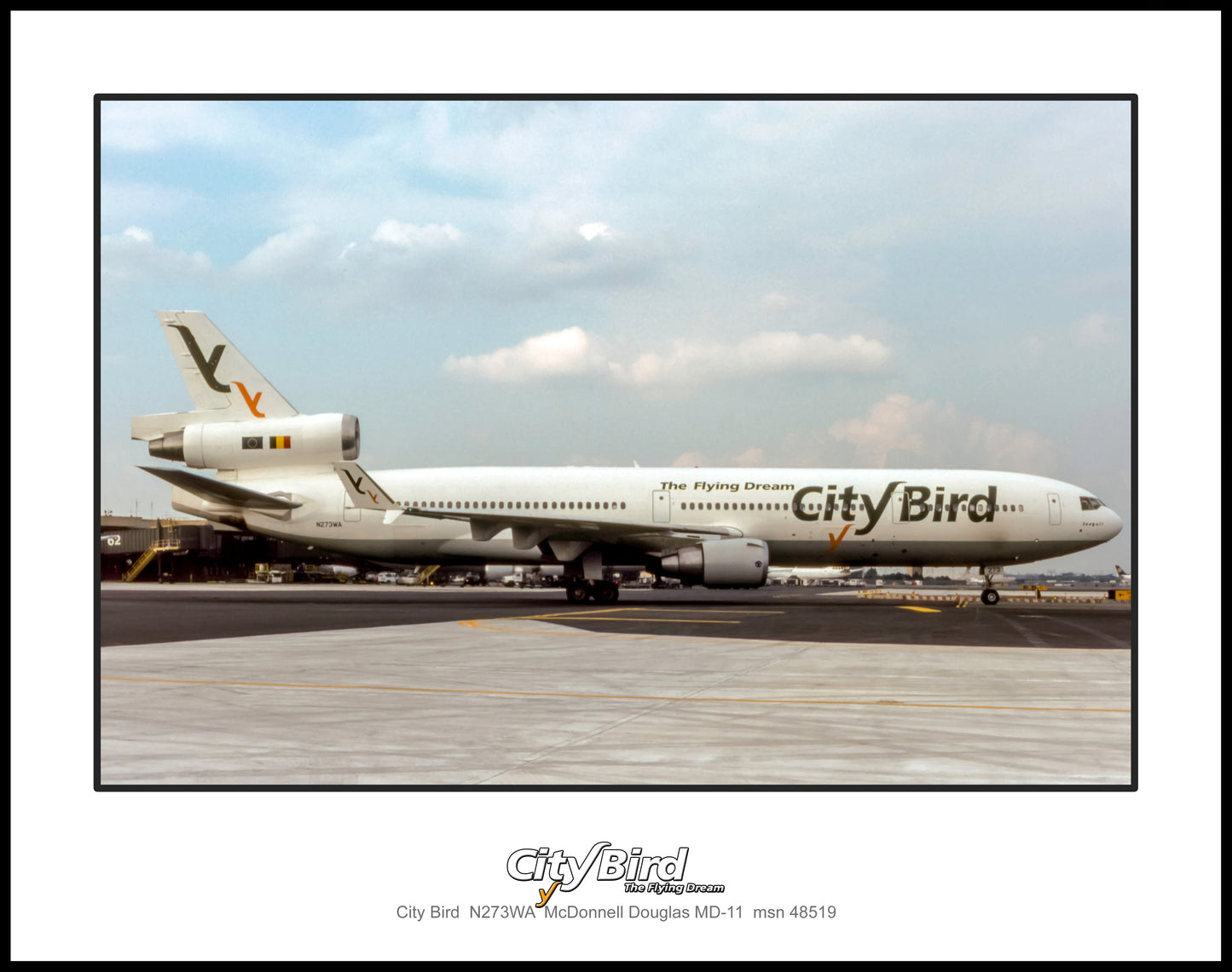 CityBird Airlines N273WA MD-11 Color Photograph (II31RGAS11X14)