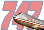 American Airlines 747 Logo Fridge Magnet (LM14204)