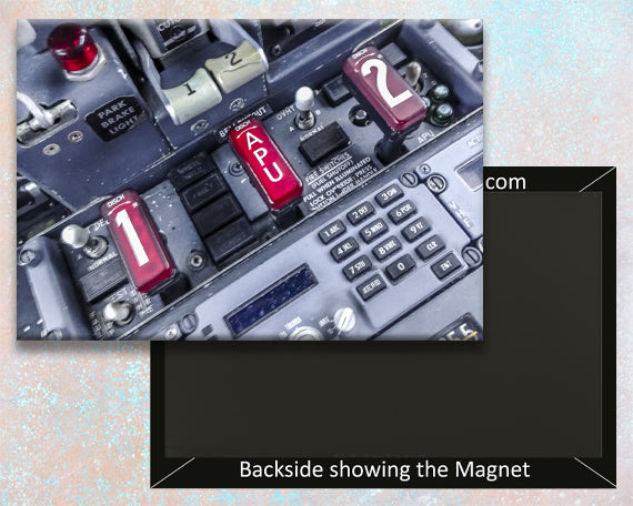 737 Classic Airline Cockpit Panel Fridge Magnet (LM14225)
