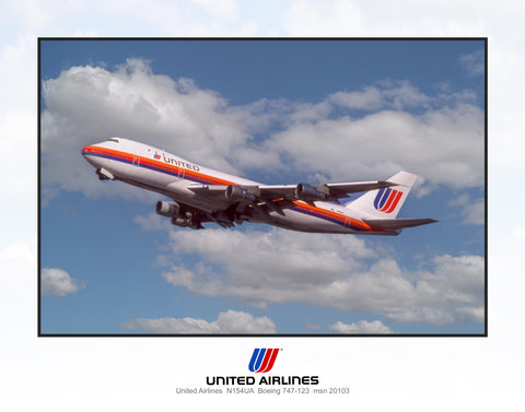 United Airlines Boeing 747-123 Color Photograph (M106LAJC11X14)