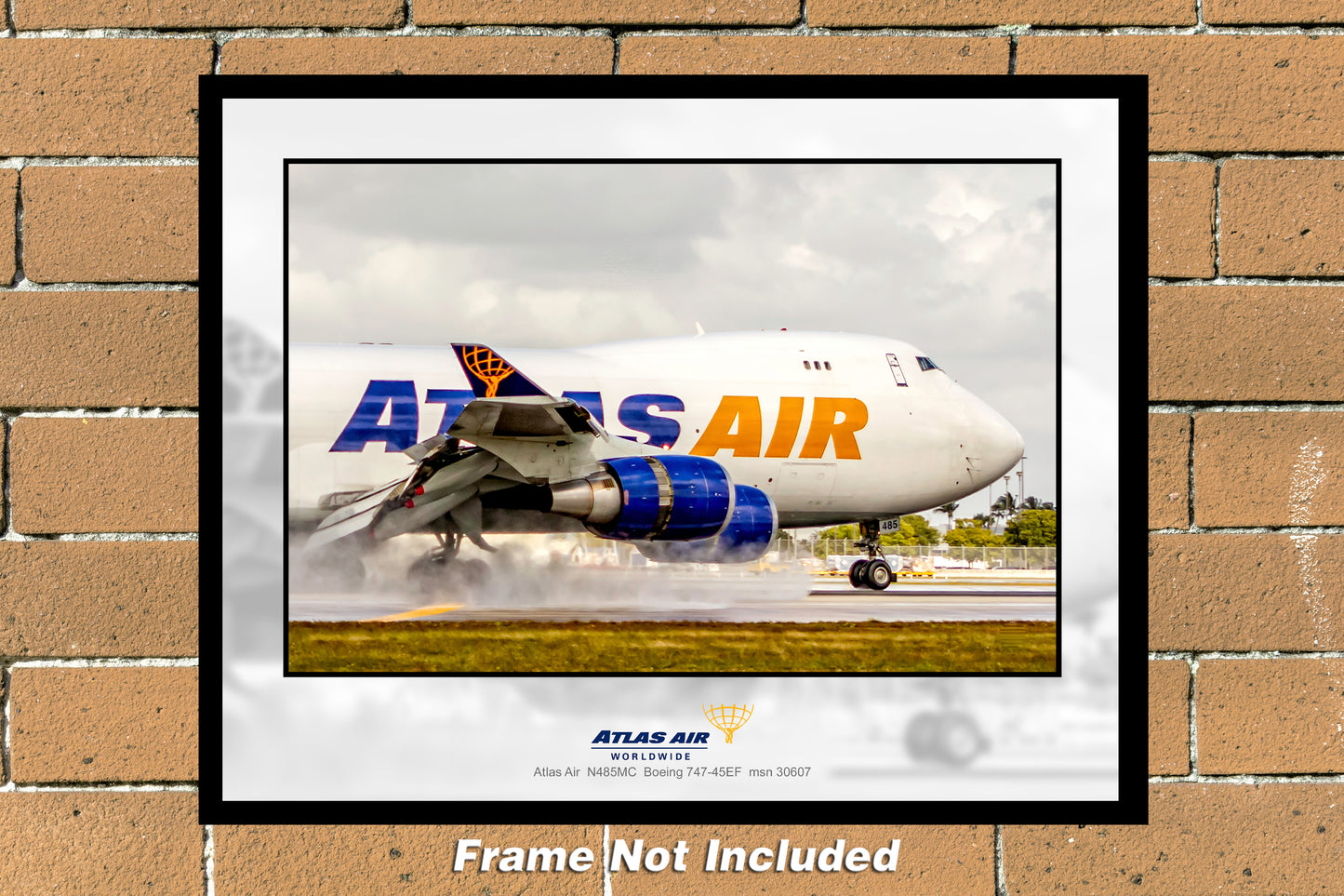 Atlas Air Worldwide Boeing 747-45EF Color Photograph (M125RGJM11X14)