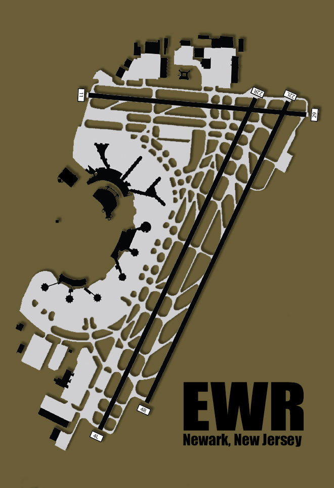 EWR Newark Airport Diagram Fridge Magnet (MM10001)