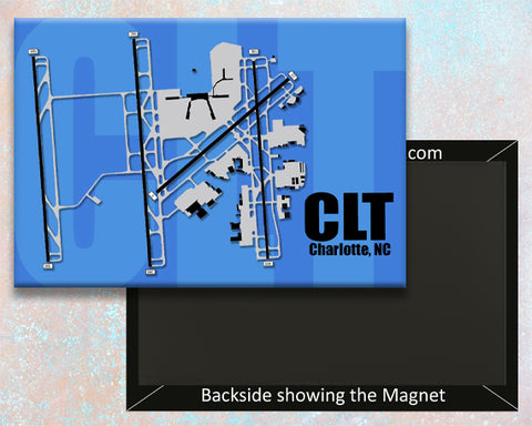 CLT Charlotte Airport Diagram Fridge Magnet (MM10004)