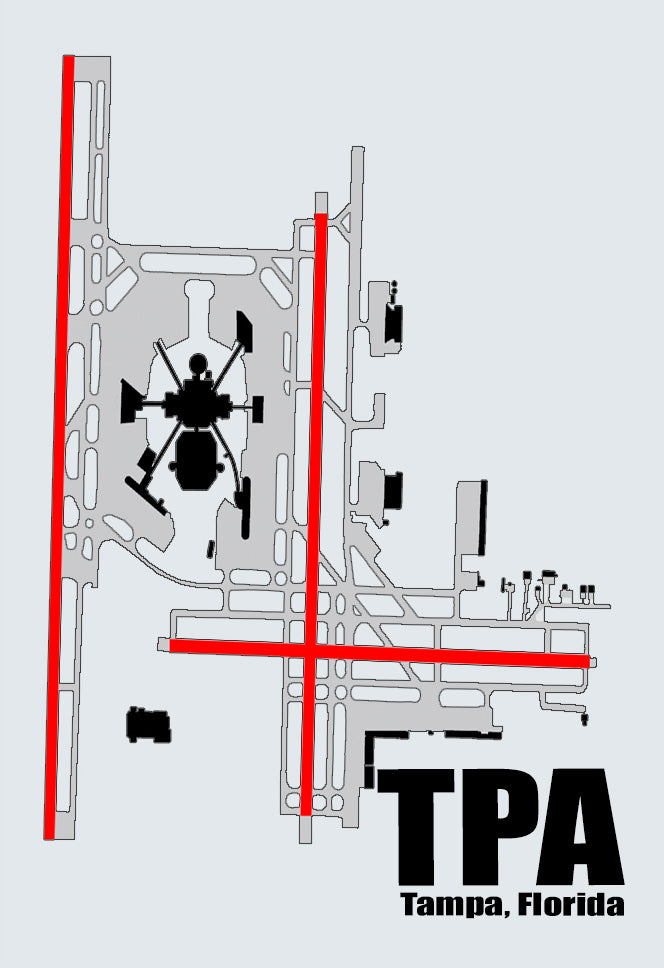 TPA Tampa Airport Diagram Fridge Magnet (MM10009)