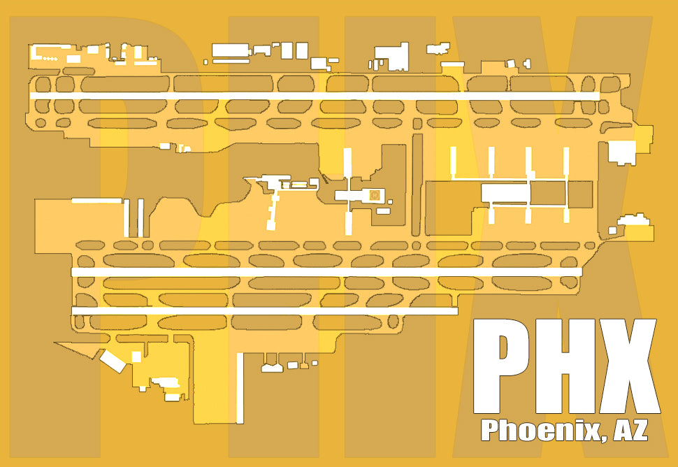 PHX Phoenix, AZ Airport Diagram Fridge Magnet (MM10014)