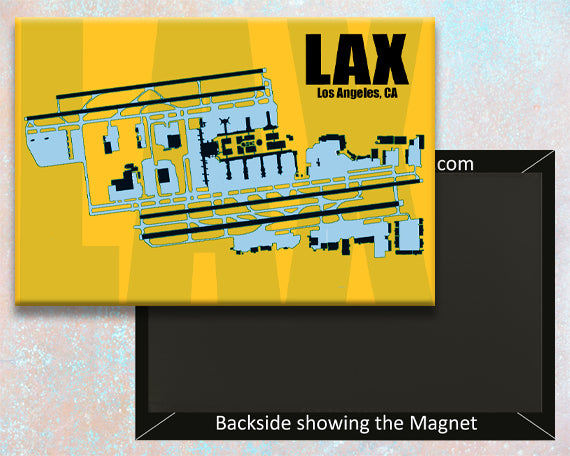 LAX Los Angeles Airport Diagram Fridge Magnet (MM10015)