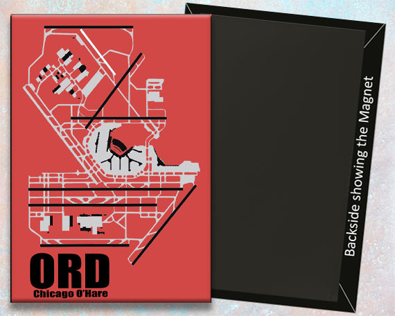 ORD O'Hare Airport Diagram Fridge Magnet (MM10016)