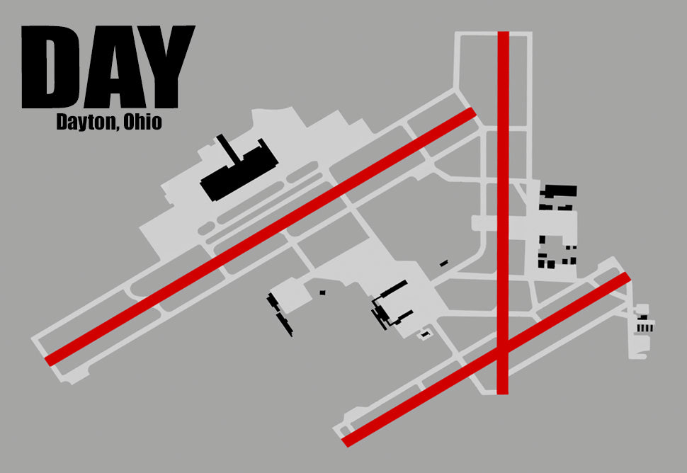 DAY Dayton Airport Diagram Map Fridge Magnet (MM10023)