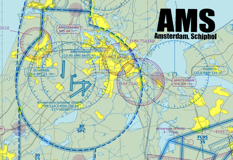 AMS Amsterdam Sectional Map Fridge Magnet (MM10500)