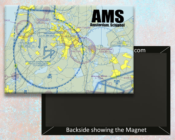 AMS Amsterdam Sectional Map Fridge Magnet (MM10500)
