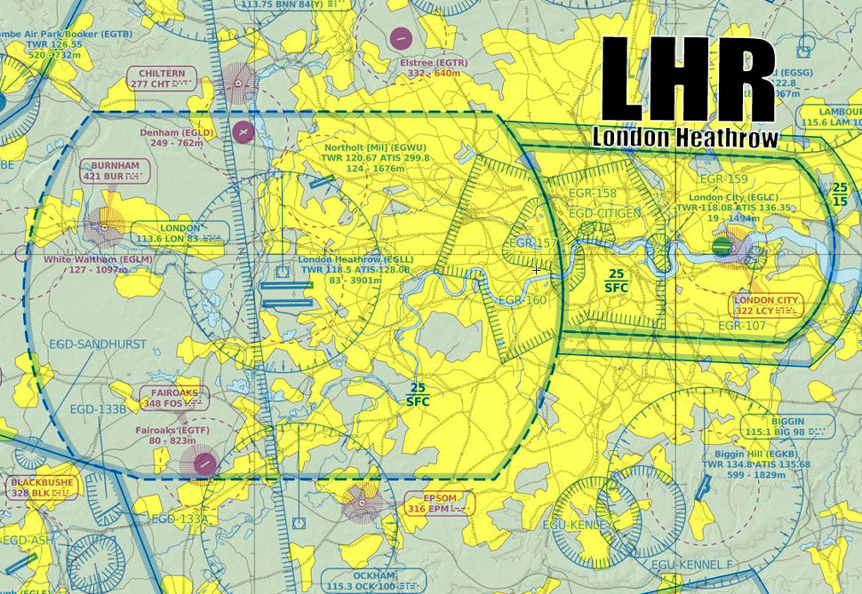 LHR London Heathrow Sectional Map Fridge Magnet (MM10502)