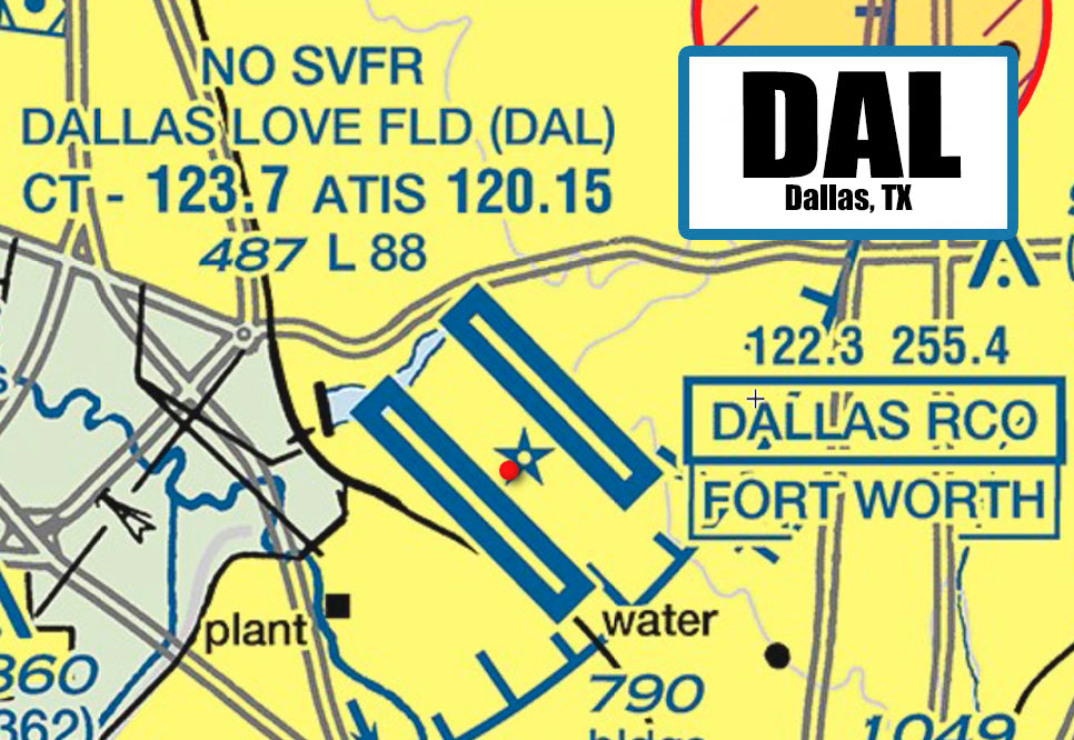 DAL Airport Sectional Map Fridge Magnet (MM10510)