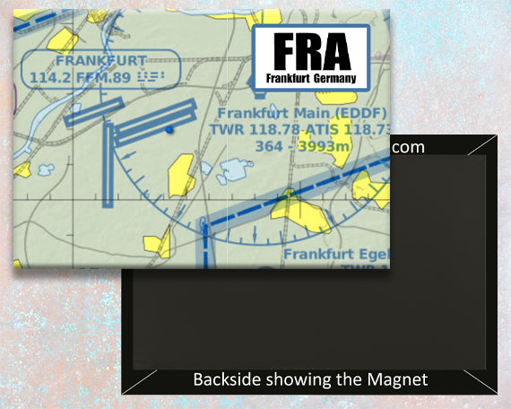 FRA Airport Sectional Map Fridge Magnet (MM10514)
