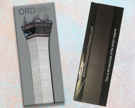 ORD Chicago O'Hare Airport (Retired) Tower Fridge Magnet (PMA9014)