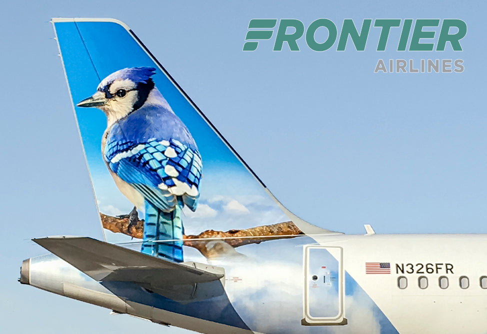 Frontier Airlines - Skye the Blue Jay Tail Logo Fridge Magnet (PMCT4030)