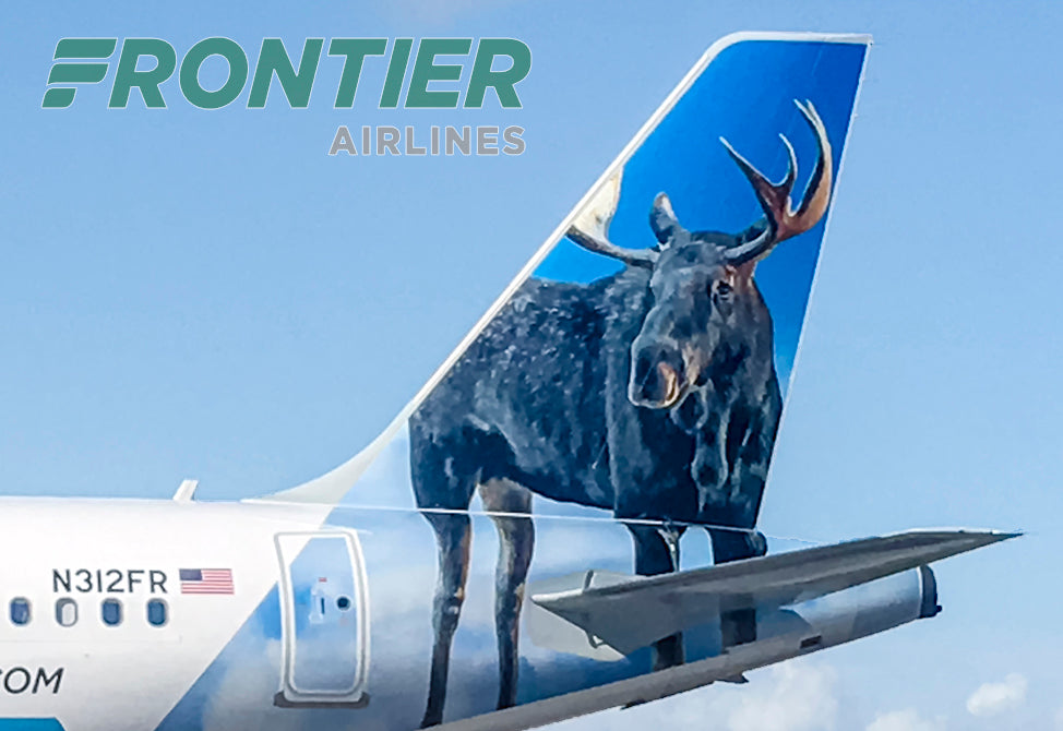 Frontier Airlines - Chocolate the Moose Tail Logo Fridge Magnet (PMCT4032)